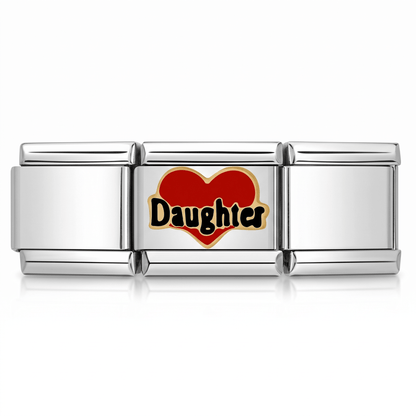 Charm Hija en pulsera italiana de eslabones