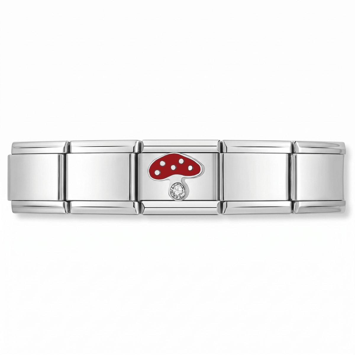 Charm Hongo en pulsera italiana de eslabones
