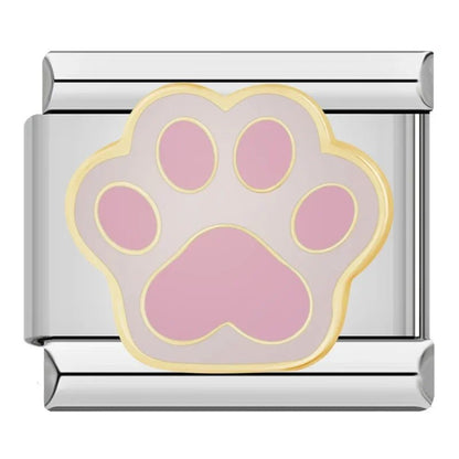 Charm Huella rosa - Italian Charms