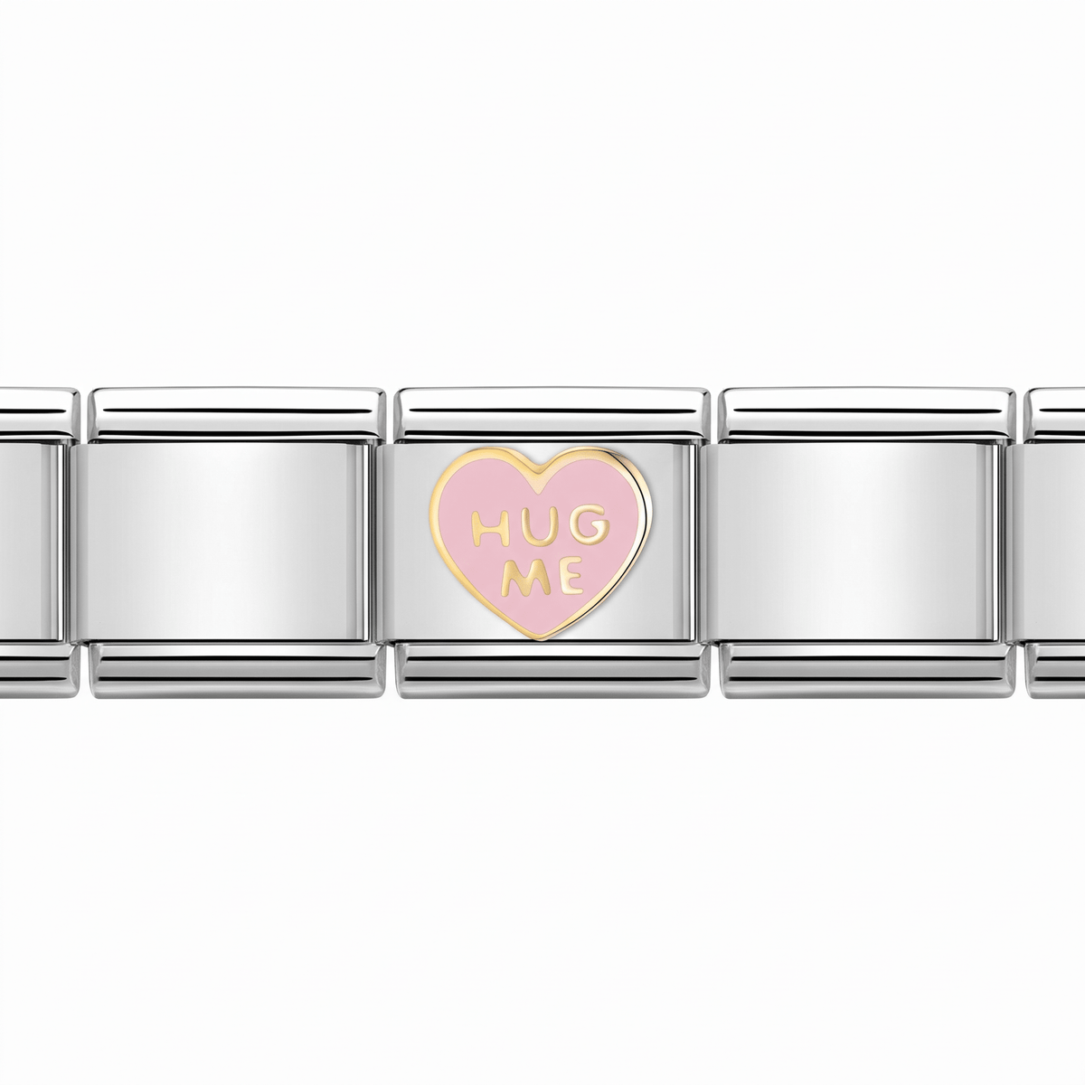 Charm Hug me en pulsera italiana de eslabones
