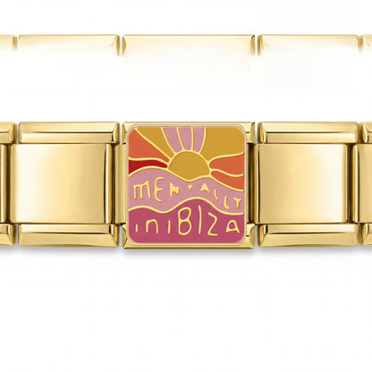 Charm Ibiza en pulsera italiana de eslabones
