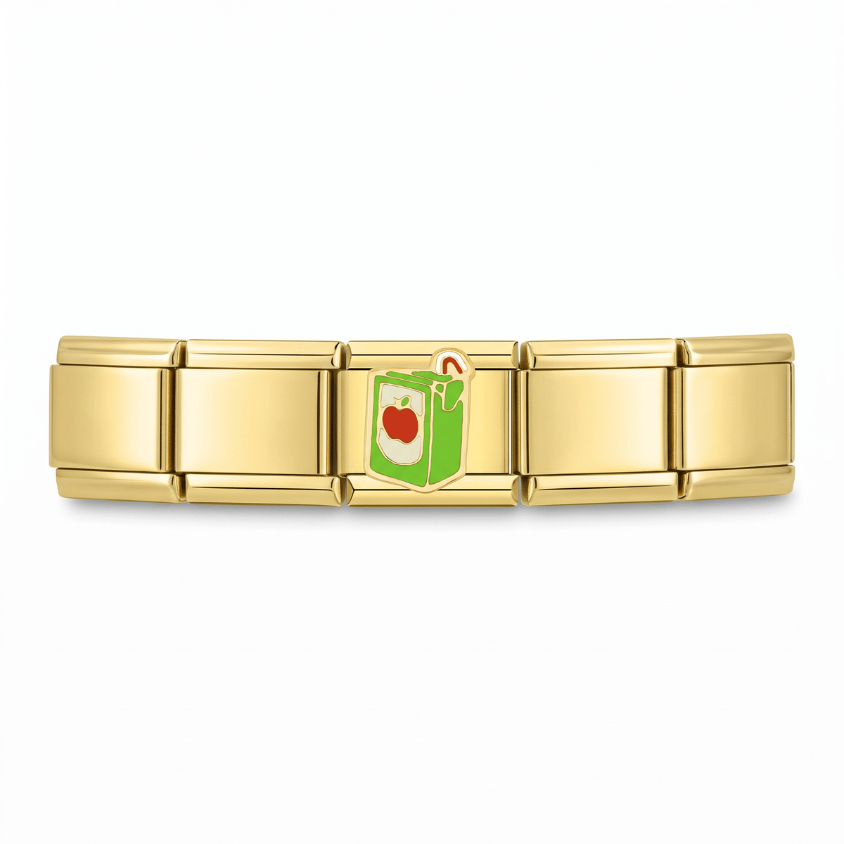 Charm Jugo (Dorado) en pulsera italiana de eslabones