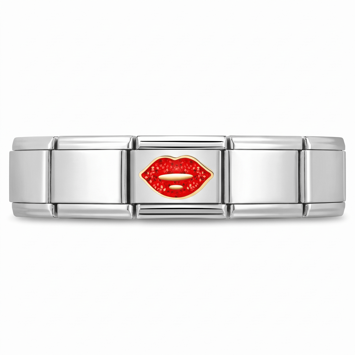 Charm Kiss en pulsera italiana de eslabones