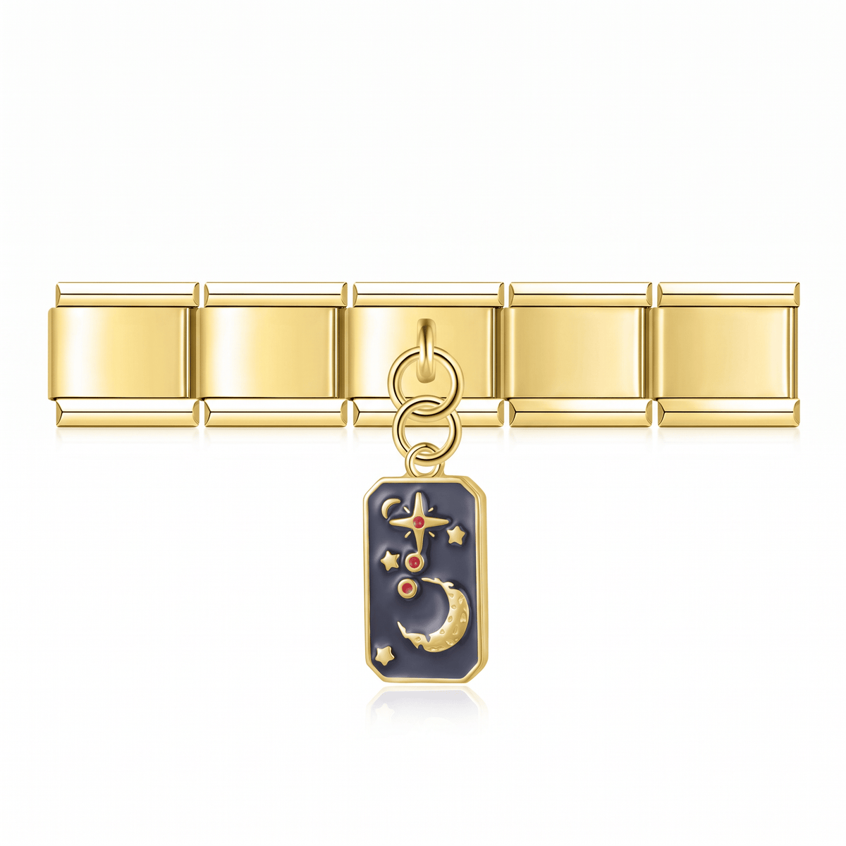 Charm La Estrella en pulsera italiana de eslabones