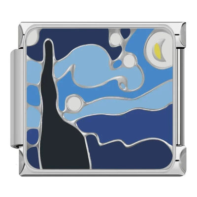 Charm La Noche Estrellada (Plateado) - Italian Charms