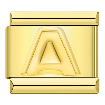 Charm Letra A (Dorado) - Italian Charms