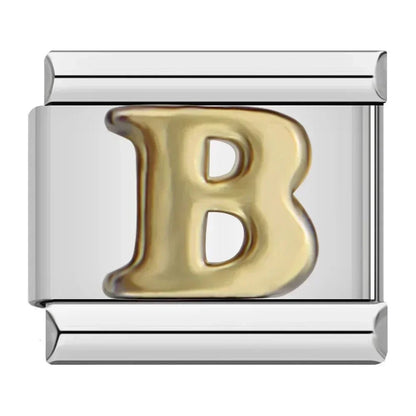 Charm Letra B (Plateado) - Italian Charms
