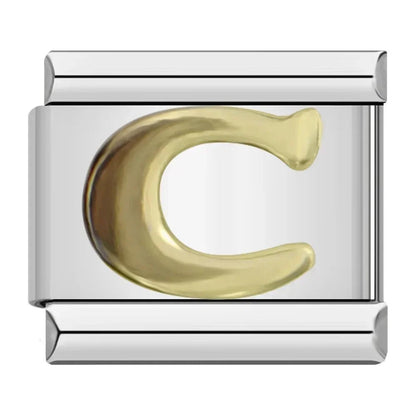 Charm Letra C (Plateado) - Italian Charms