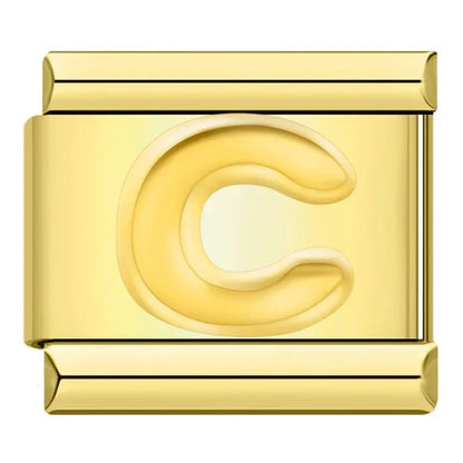 Charm Letra C (Dorado) - Italian Charms