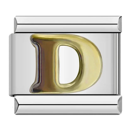 Charm Letra D (Plateado) - Italian Charms