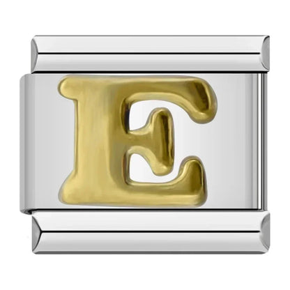 Charm Letra E (Plateado) - Italian Charms