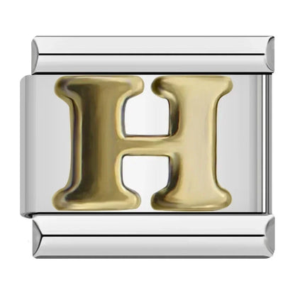 Charm Letra H (Plateado) - Italian Charms