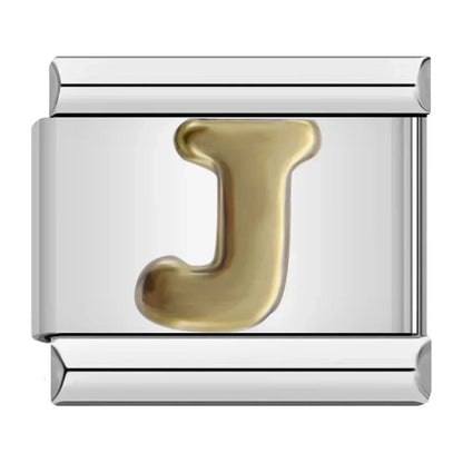 Charm Letra J (Plateado) - Italian Charms
