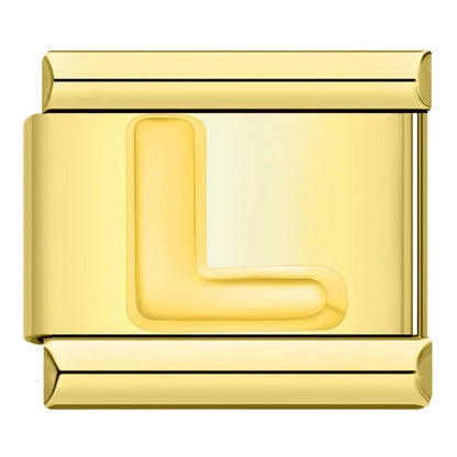 Charm Letra L (Dorado) - Italian Charms