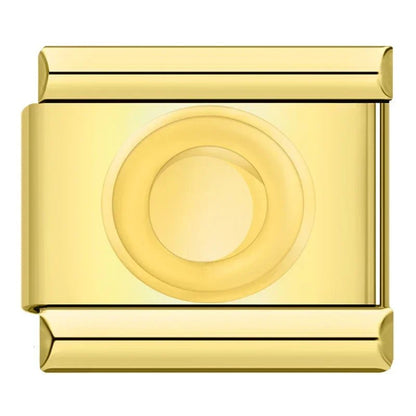Charm Letra O (Dorado) - Italian Charms