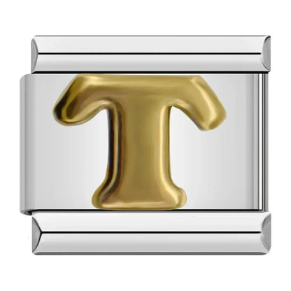 Charm Letra T (Plateado) - Italian Charms