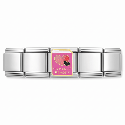Charm Libro en pulsera italiana de eslabones