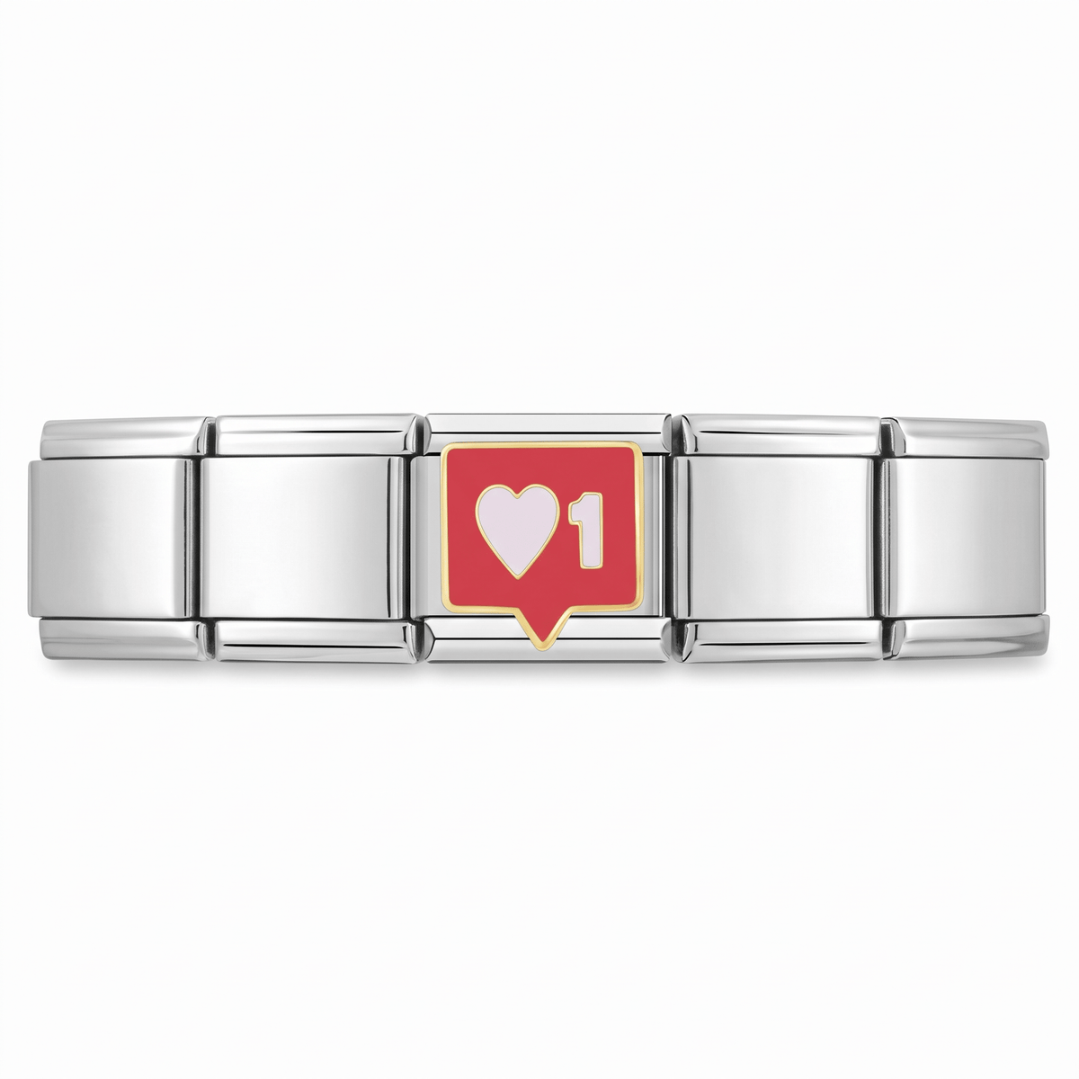 Charm Like en pulsera italiana de eslabones