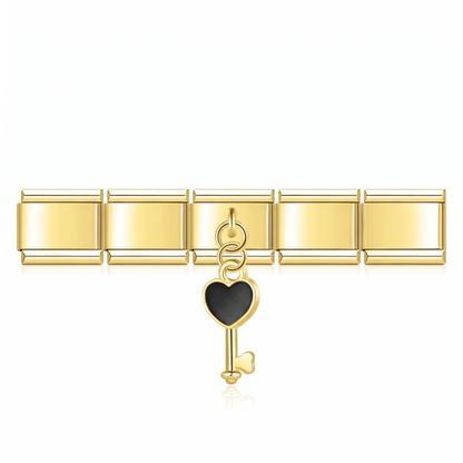 Charm Llave en pulsera italiana de eslabones