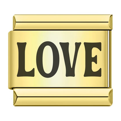 Charm LOVE (Negro) - Italian Charms