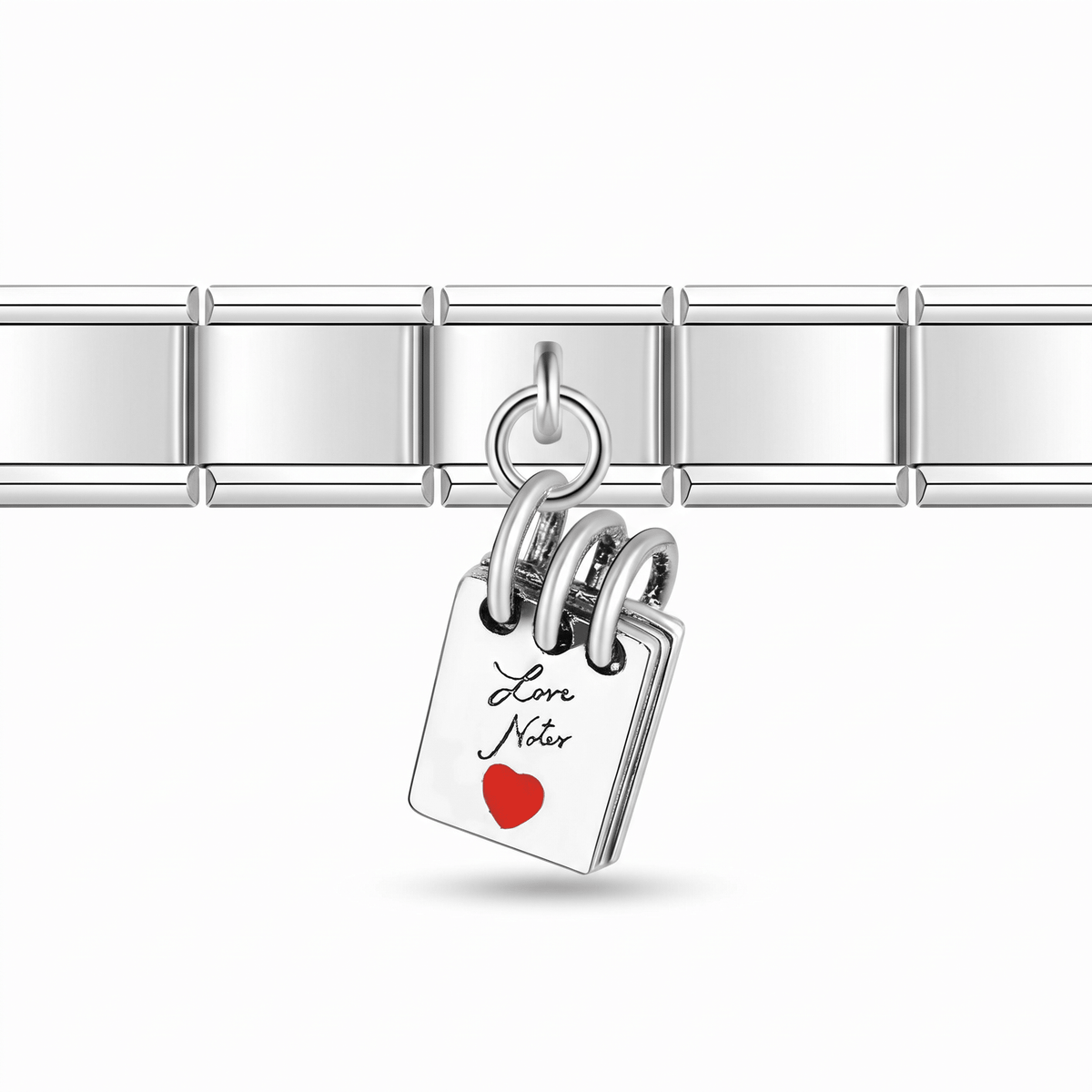 Charm Love notes en pulsera italiana de eslabones