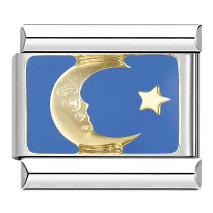 Charm Luna (Fondo Azul) - Italian Charms