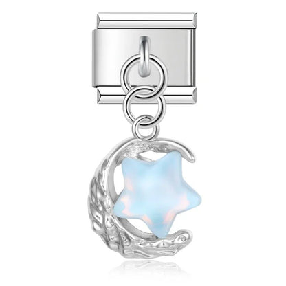 Charm Luna Estrella (Colgante con Piedra) - Italian Charms