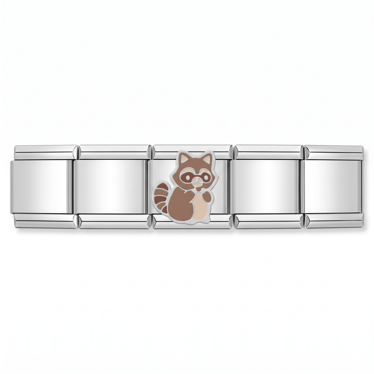 Charm Mapache en pulsera italiana de eslabones