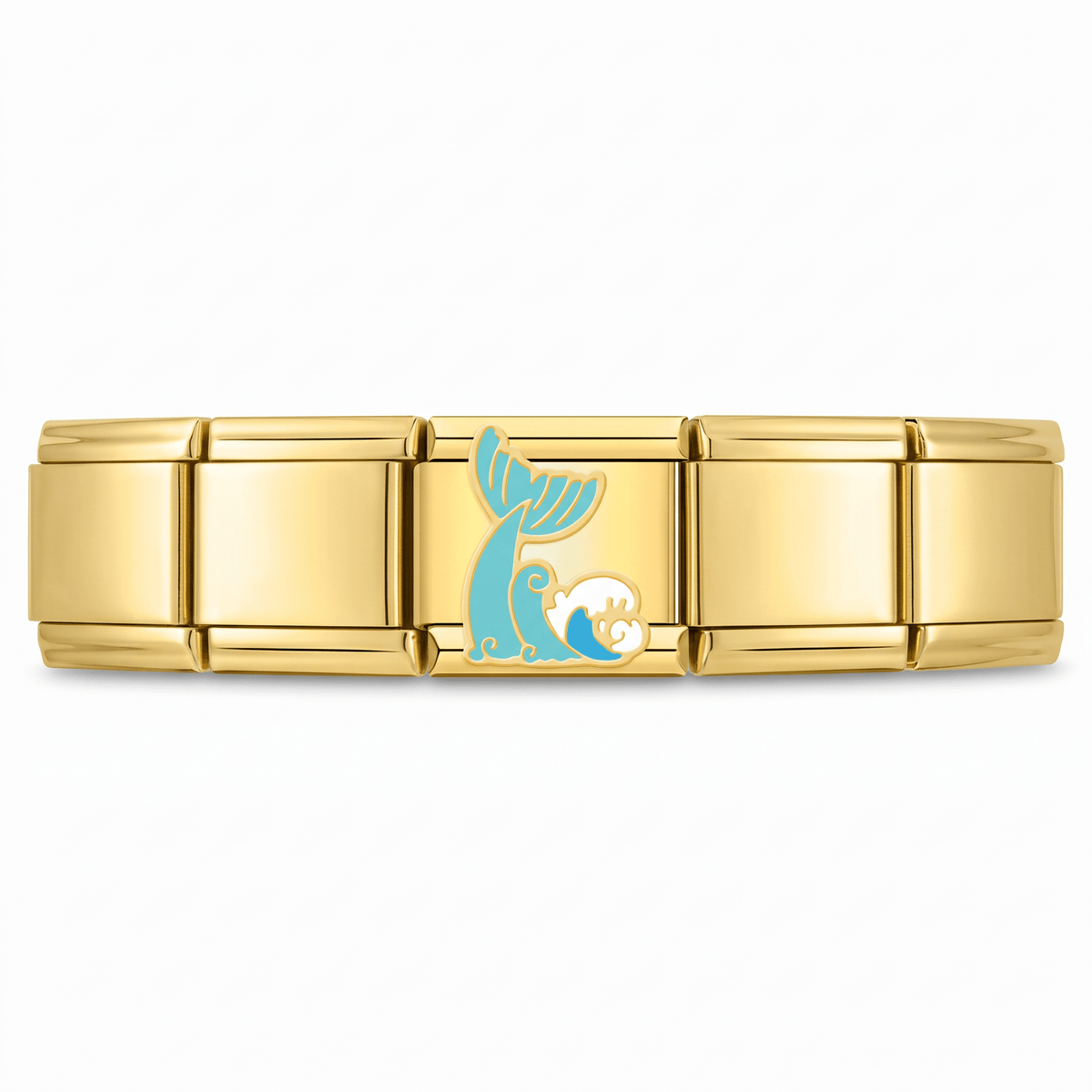 Charm Mar Sirena en pulsera italiana de eslabones