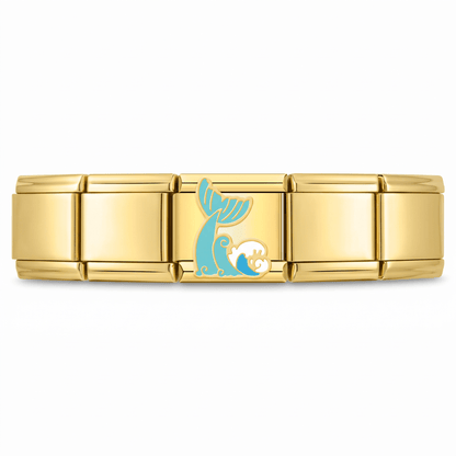 Charm Mar Sirena en pulsera italiana de eslabones
