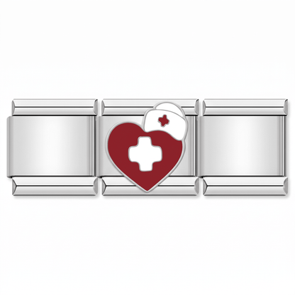 Charm Medicina en pulsera italiana de eslabones