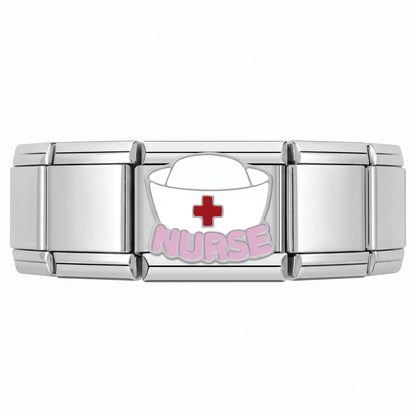 Charm Medicina en pulsera italiana de eslabones