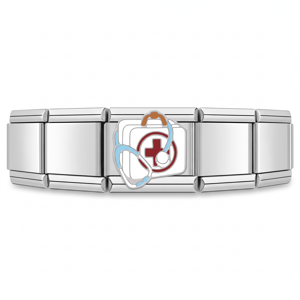 Charm Medicina Botiquín en pulsera italiana de eslabones