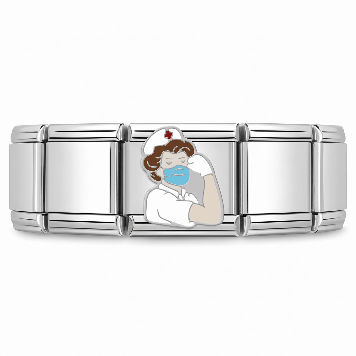 Charm Medicina Doctora en pulsera italiana de eslabones