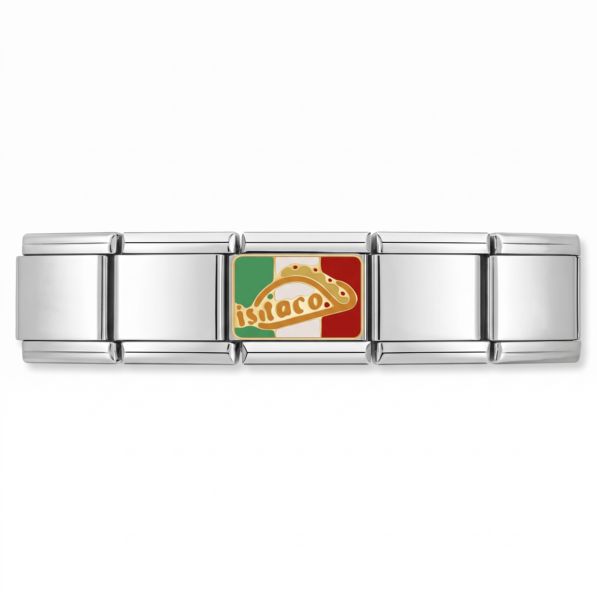 Charm Mexico tacos en pulsera italiana de eslabones