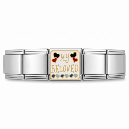 Charm Mi amad@ en pulsera italiana de eslabones