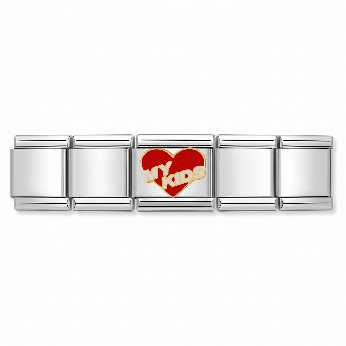 Charm Mis hijos en pulsera italiana de eslabones