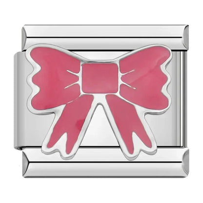 Charm Moño Rosa - Italian Charms