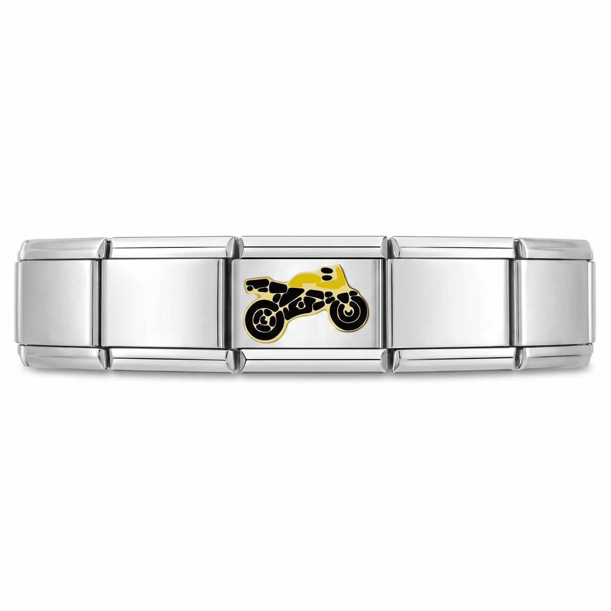 Charm Moto en pulsera italiana de eslabones
