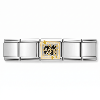 Charm Movie Magic en pulsera italiana de eslabones