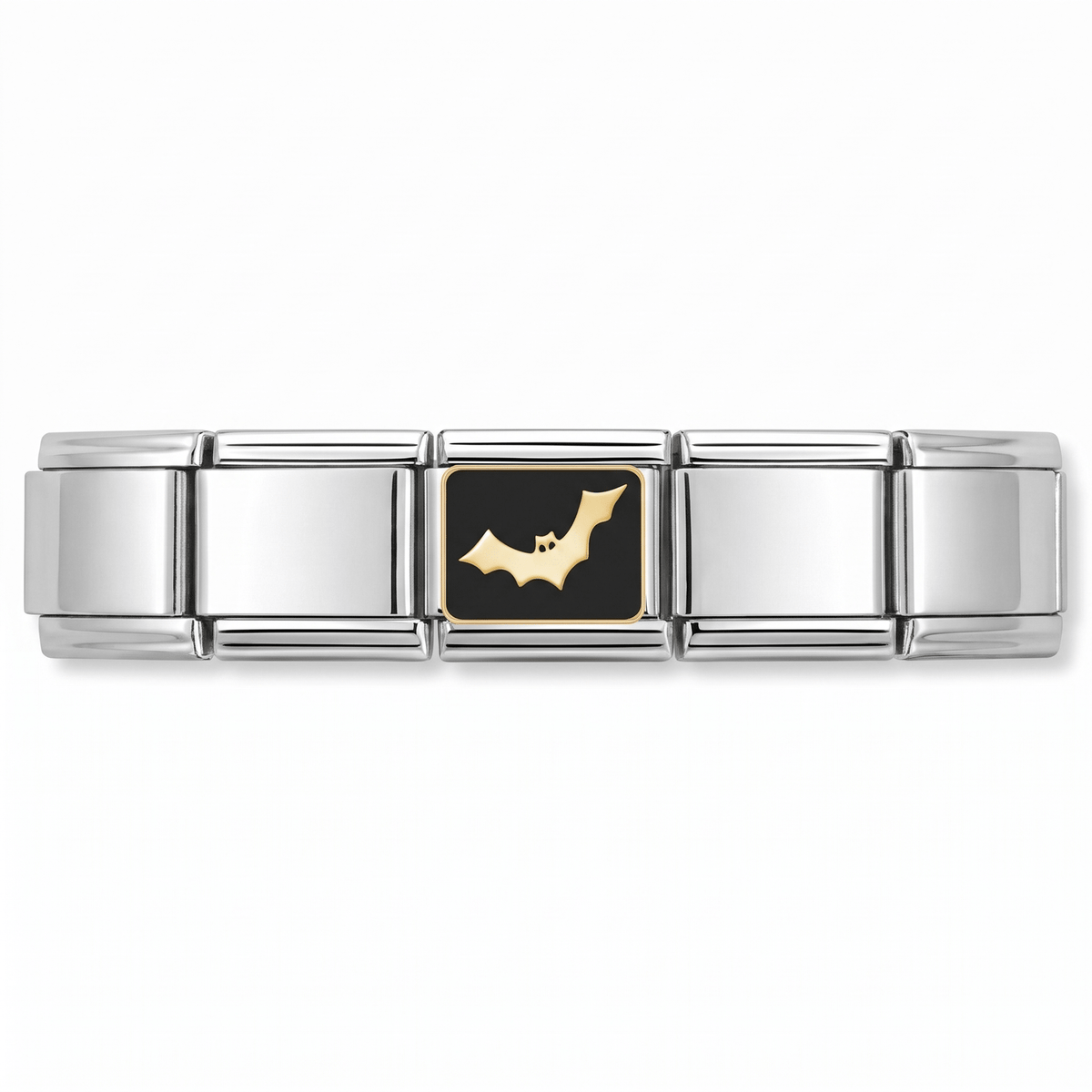 Charm Murciélago en pulsera italiana de eslabones