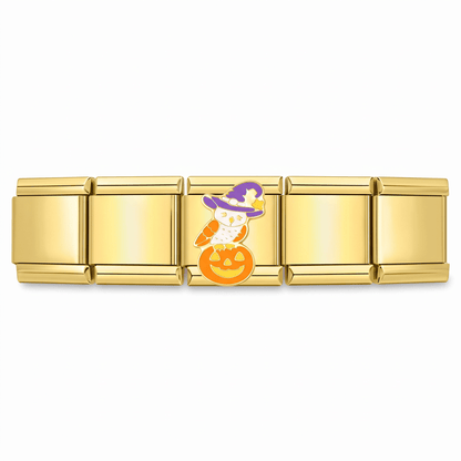 Charm Noche de Halloween en pulsera italiana de eslabones