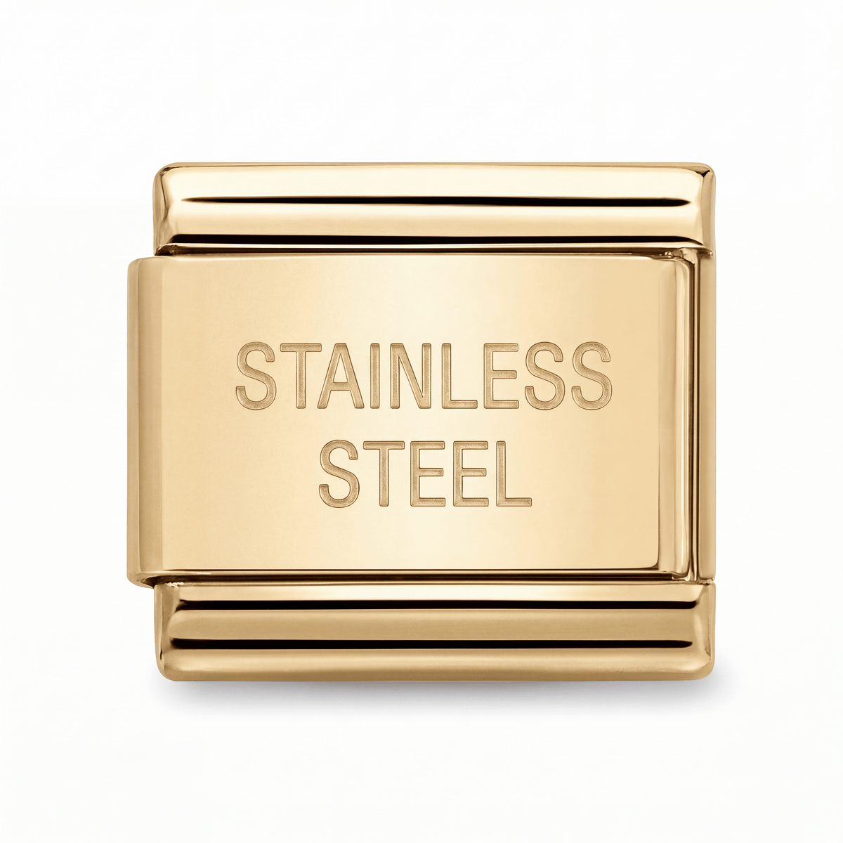 Reverso del Charm Nueva York (Dorado) de acero inoxidable