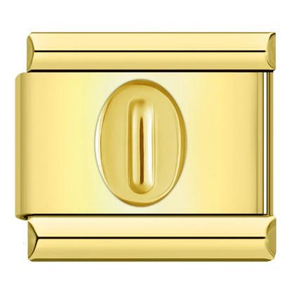 Charm Número 0 (Dorado) - Italian Charms