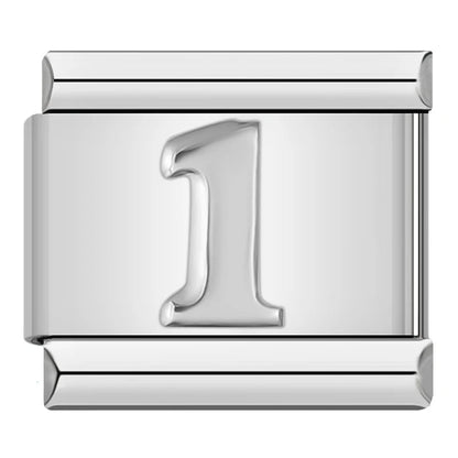 Charm Número 1 (Plateado) - Italian Charms