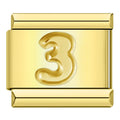 Charm Número 3 (Dorado)