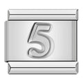 Charm Número 5 (Plateado)