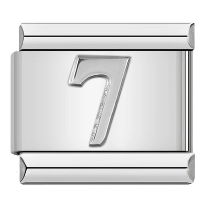 Charm Número 7 (Plateado) - Italian Charms