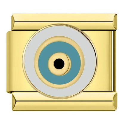 Charm Ojo Turco (Turquesa, Dorado) - Italian Charms