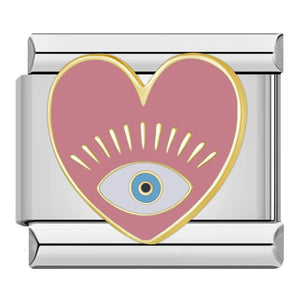 Charm Ojo suerte (Corazón Rosa)